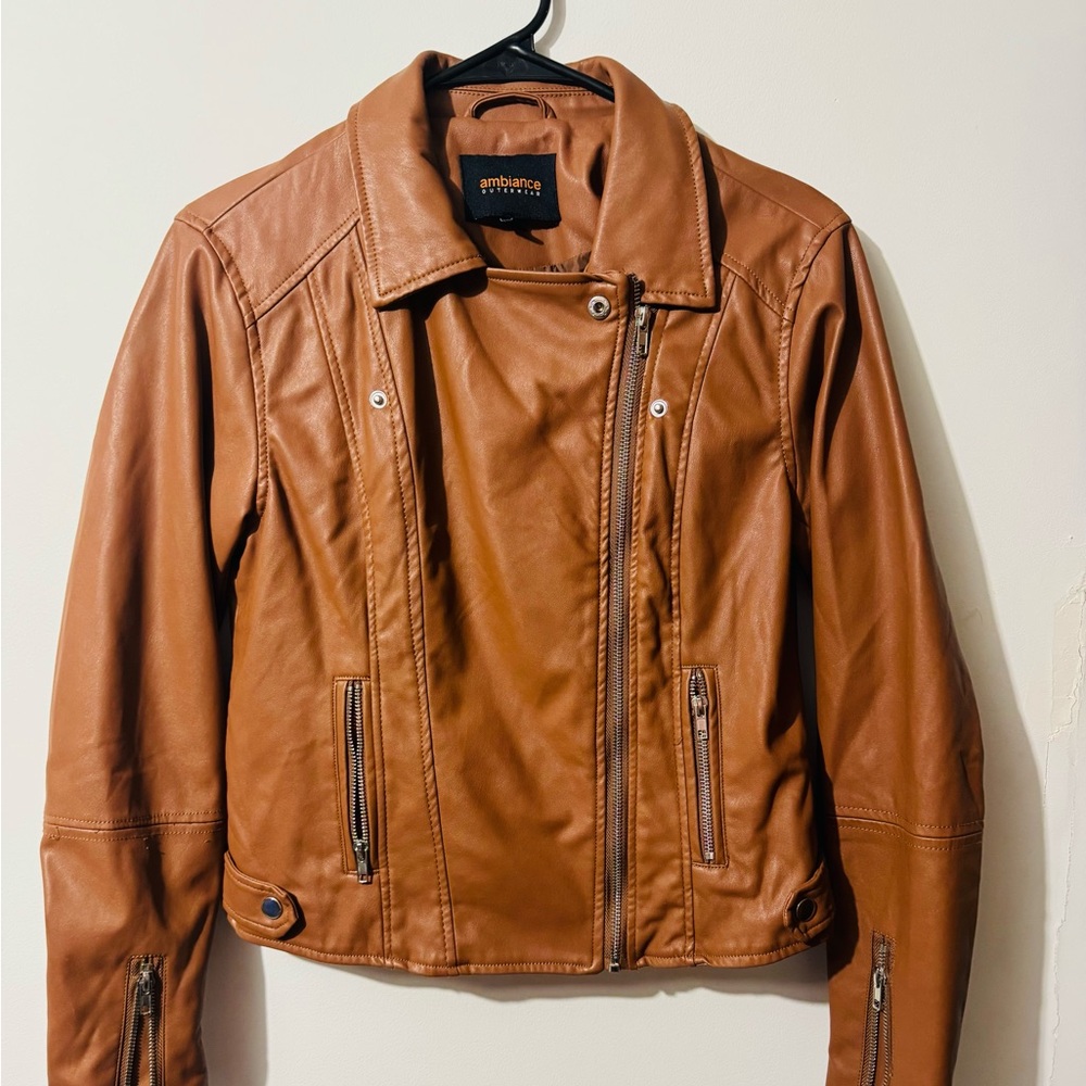 Ambiance Tan Leather Jacket